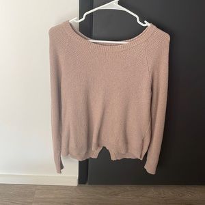 Madewell blush pink open back sweater